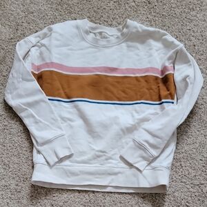 Madewell Cream Textured Sweatshirt